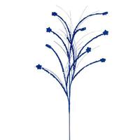 Vickerman 36" Artificial Blue Mini Star Glitter Spray (6 Pack)