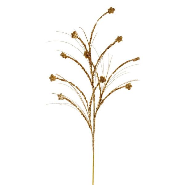 36" Artificial Gold Mini Star Glitter Spray (6 Pack)