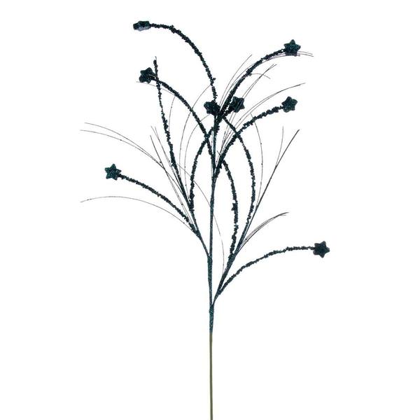 36" Artificial Sea Blue Mini Star Glitter Spray (6 Pack)