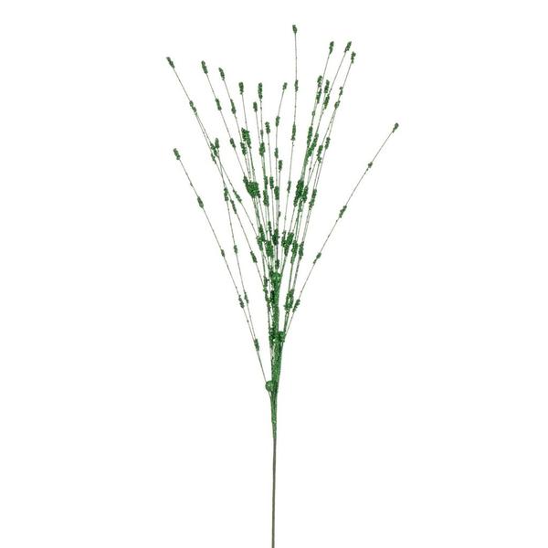 36" Artificial Green Berry Glitter Spray (6 Pack)