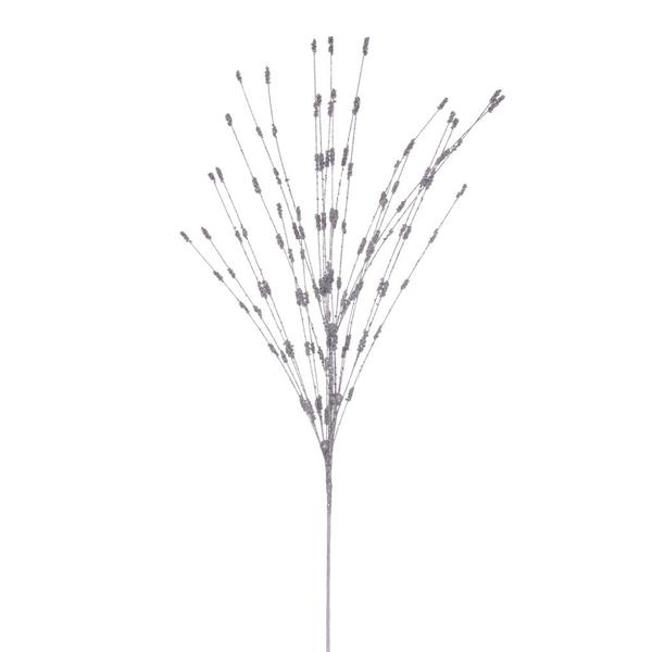 36" Artificial Silver Berry Glitter Spray (6 Pack)