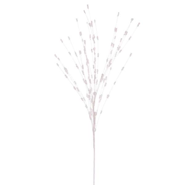 36" Artificial White Berry Glitter Spray (6 Pack)