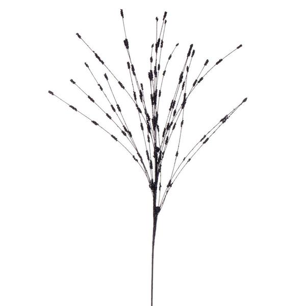 36" Artificial Black Berry Glitter Spray (6 Pack)