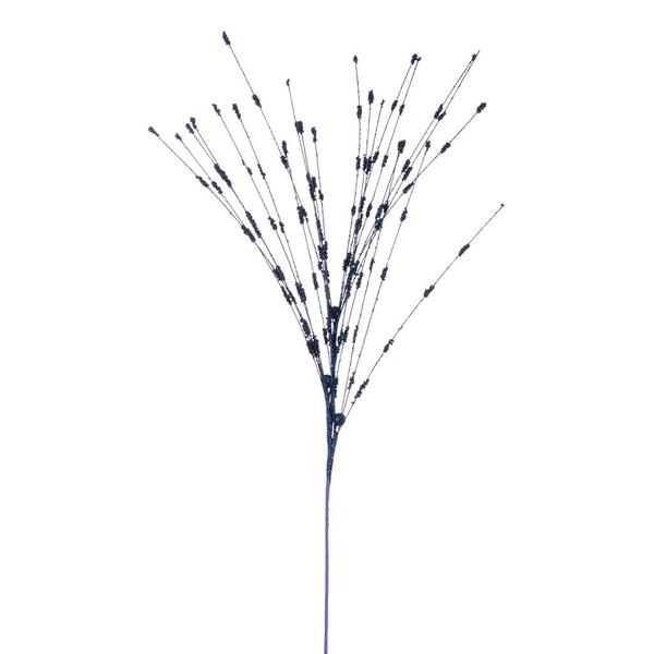 36" Artificial Midnight Blue Berry Glitter Spray (6 Pack)