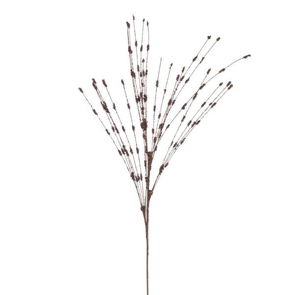36" Artificial Mocha Berry Glitter Spray (6 Pack)
