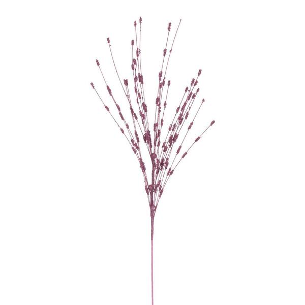 36" Artificial Pink Berry Glitter Spray (6 Pack)