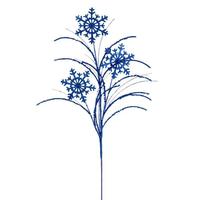 Vickerman 31" Artificial Blue Snowflake Glitter Spray (6 Pack)