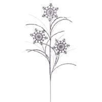 Vickerman 31" Artificial Silver Snowflake Glitter Spray (6 Pack)
