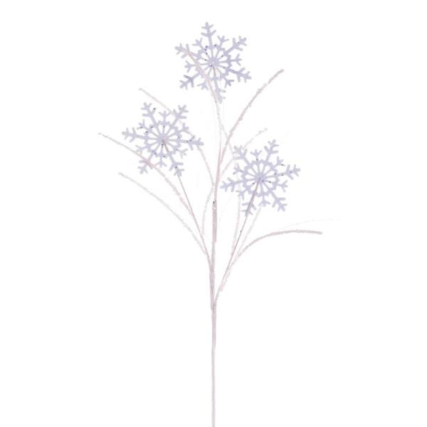 31" Artificial White Snowflake Glitter Spray (6 Pack)