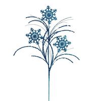 Vickerman 31" Artificial Turquoise Snowflake Glitter Spray (6 Pack)