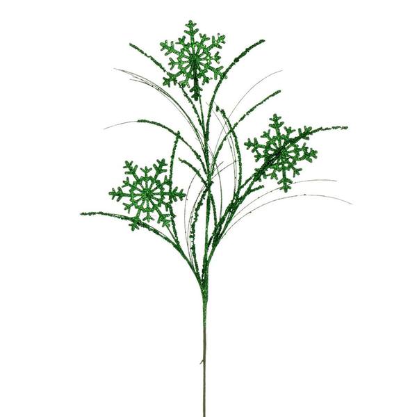 31" Artificial Juniper Snowflake Glitter Spray (6 Pack)