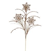 Vickerman 31" Artificial Champagne Snowflake Glitter Spray (6 Pack)