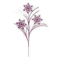 Vickerman 31" Artificial Pink Snowflake Glitter Spray (6 Pack)