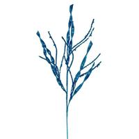 Vickerman 34" Artificial Turquoise Wavy and Spiral Glitter Spray (6 Pack)