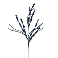 Vickerman 34" Artificial Midnight Blue Wavy and Spiral Glitter Spray (6 Pack)