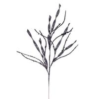 Vickerman 34" Artificial Pewter Wavy and Spiral Glitter Spray (6 Pack)