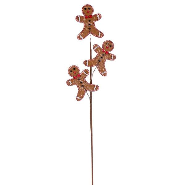 28" Gingerbread Man Spray (6 Pack)