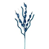 Vickerman 34" Artificial Turquoise Multi Spiral Glitter Spray (6 Pack)
