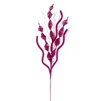 View 34" Artificial Hot Pink Multi Spiral Glitter Spray (6 Pack)