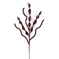 Vickerman 34" Artificial Burgundy Multi Spiral Glitter Spray (6 Pack)