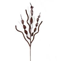 Vickerman 34" Artificial Chocolate Multi Spiral Glitter Spray (6 Pack)
