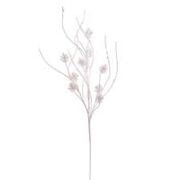 Vickerman 32" Artificial White Mini Pinecone Twig Glitter Spray (6 Pack)