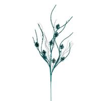 Vickerman 32" Antique Teal Mini Pinecone Twig Glitter Spray (6 Pack)