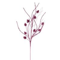 Vickerman 32" Artificial Pink Mini Pinecone Twig Glitter Spray (6 Pack)