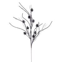 Vickerman 32" Artificial Pewter Mini Pinecone Twig Glitter Spray (6 Pack)