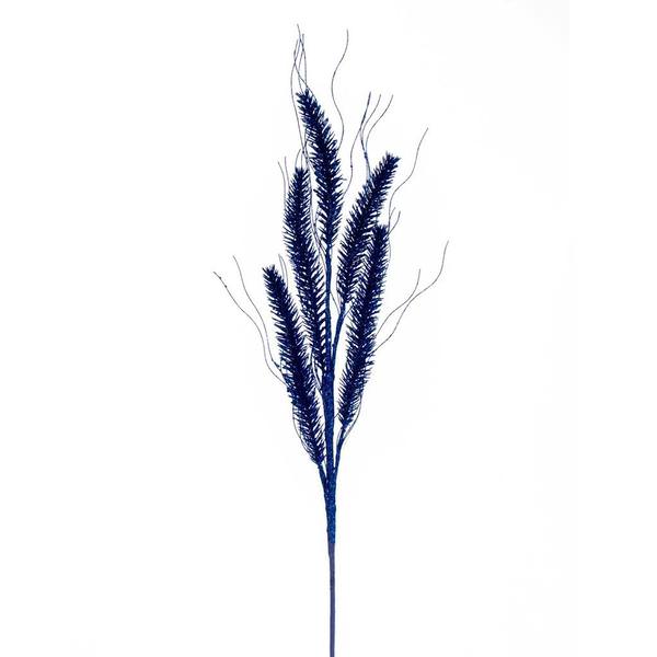 30" Artificial Blue Wheat Glitter Spray (6 Pack)