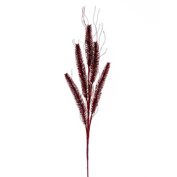 30" Artificial Red Wheat Glitter Spray (6 Pack)