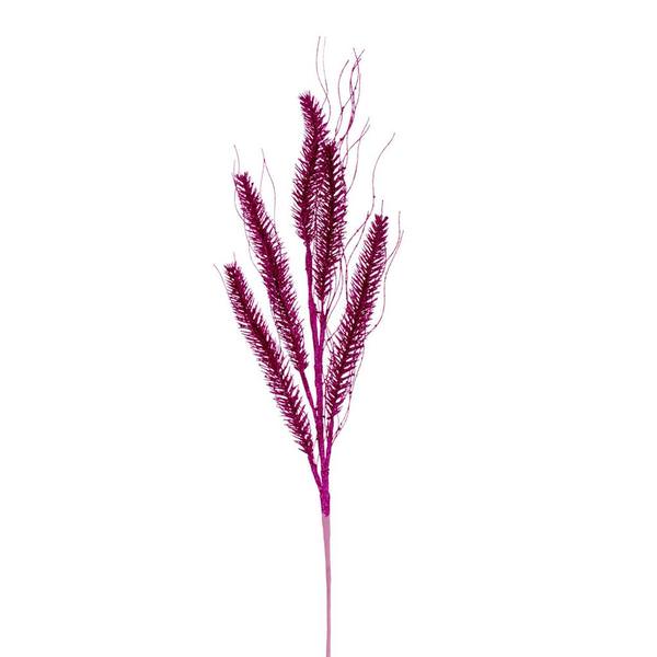 30" Artificial Hot Pink Wheat Glitter Spray (6 Pack)