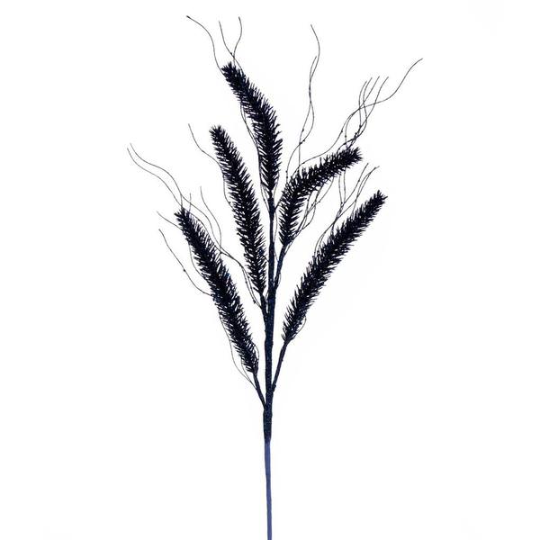 30" Artificial Midnight Blue Wheat Glitter Spray (6 Pack)