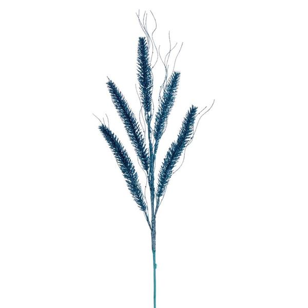30" Artificial Baby Blue Wheat Glitter Spray (6 Pack)