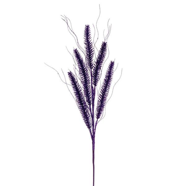 30" Artificial Purple Wheat Glitter Spray (6 Pack)
