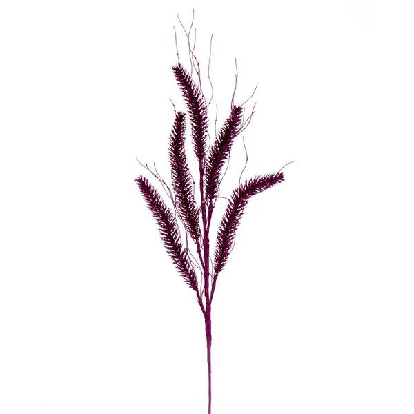 30" Artificial Fuchsia Wheat Glitter Spray (6 Pack)