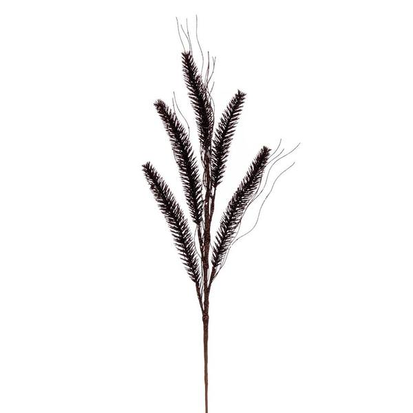 30" Artificial Chocolate Wheat Glitter Spray (6 Pack)