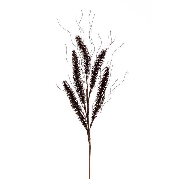 30" Artificial Mocha Wheat Glitter Spray (6 Pack)