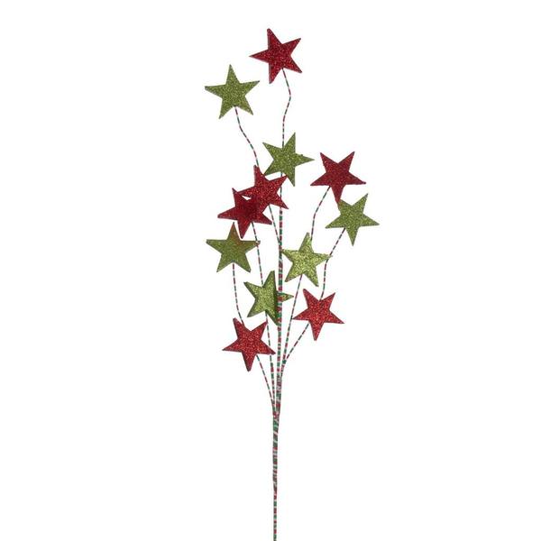 34" Red / Green Glitter Spray (6 Pack)