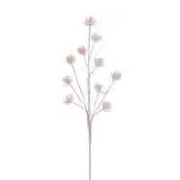 Vickerman 30" Artificial White Mini Flower Twig Glitter Spray (6 Pack)