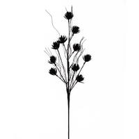 Vickerman 30" Artificial Black Mini Flower Glitter Spray (6 Pack)