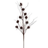 Vickerman 30" Artificial Mocha Mini Flower Glitter Spray (6 Pack)