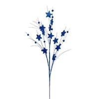 Vickerman 33" Artificial Blue Star and Ball Glitter Spray (6 Pack)
