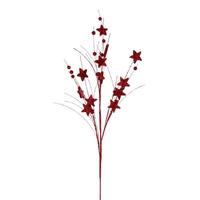 Vickerman 33" Artificial Red Star and Ball Glitter Spray (6 Pack)
