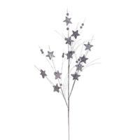 Vickerman 33" Artificial Silver Star and Ball Glitter Spray (6 Pack)