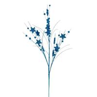 Vickerman 33" Artificial Turquoise Star and Ball Glitter Spray (6 Pack)