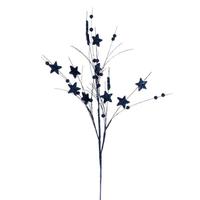Vickerman 33" Artificial Midnight Blue Star and Ball Glitter Spray (6 Pack)