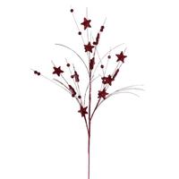 Vickerman 33" Artificial Burgundy Star and Ball Glitter Spray (6 Pack)