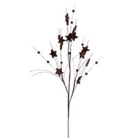Vickerman 33" Artificial Chocolate Star and Ball Glitter Spray (6 Pack)