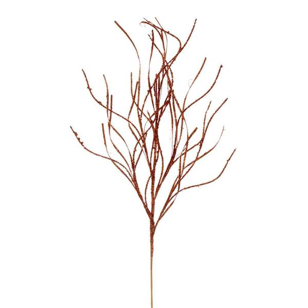 40" Artificial Copper Berry Cluster Wavy Glitter Spray (4 Pack)